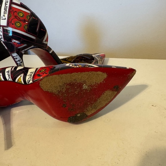 Christian Louboutin Multicolor Tarot Print Heels - Picture 4 of 5